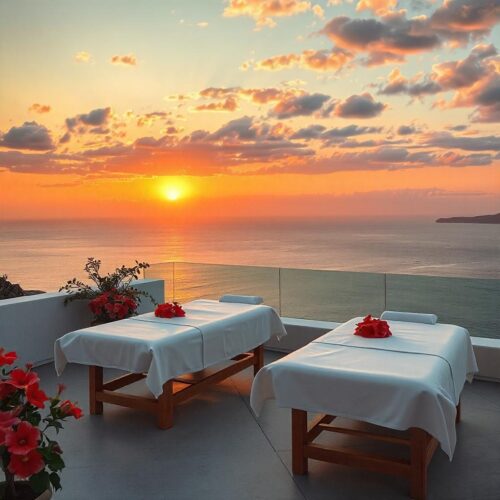 masaje en pareja al atardecer en ibiza
